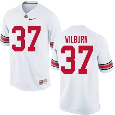 NCAA Ohio State Buckeyes Men's #37 Trayvon Wilburn White Nike Football College Jersey EBC6445JJ